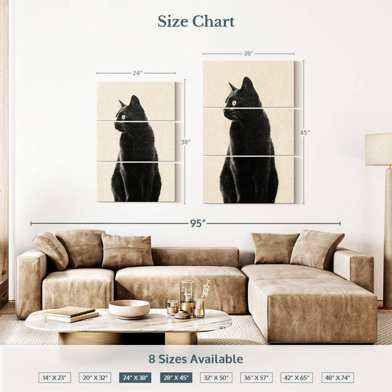 Brampt Black Cat Beige, 38" H x 24" W
