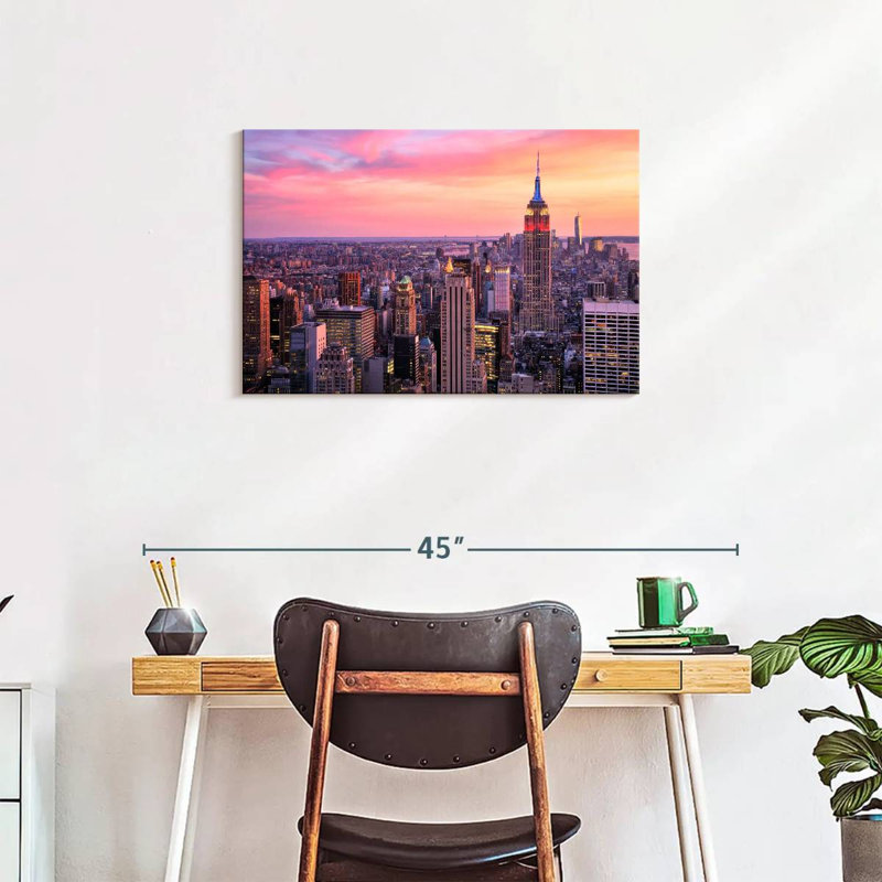 Ravi NYC Skyline At Sunset, 20" H x 30" W