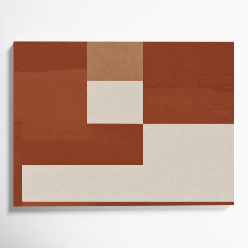 Minimalisme 59, art mural sur toile brune, H 12 po x l 18 po