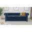 Chesterfield Hanna Sofa Set with Sleeping Function 3+2+1 Made of Velvet Fabric with Solid Wood Legs-1370484451