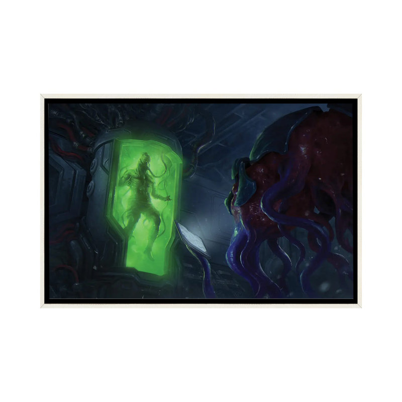 Zemir dans un réservoir médical - reproduction d'art murale - toile encadrée, H 48 po x l 32 po, Blanc patiné