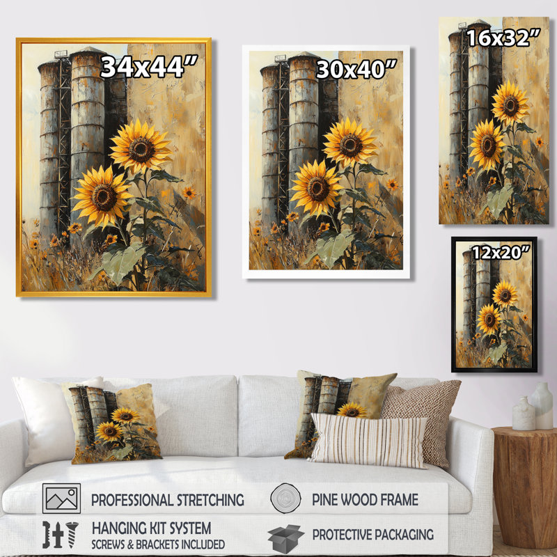 Dolci - art mural floral, H 32 po x l 16 po, Argent argent, Reproduction encadrée sans passe-partout