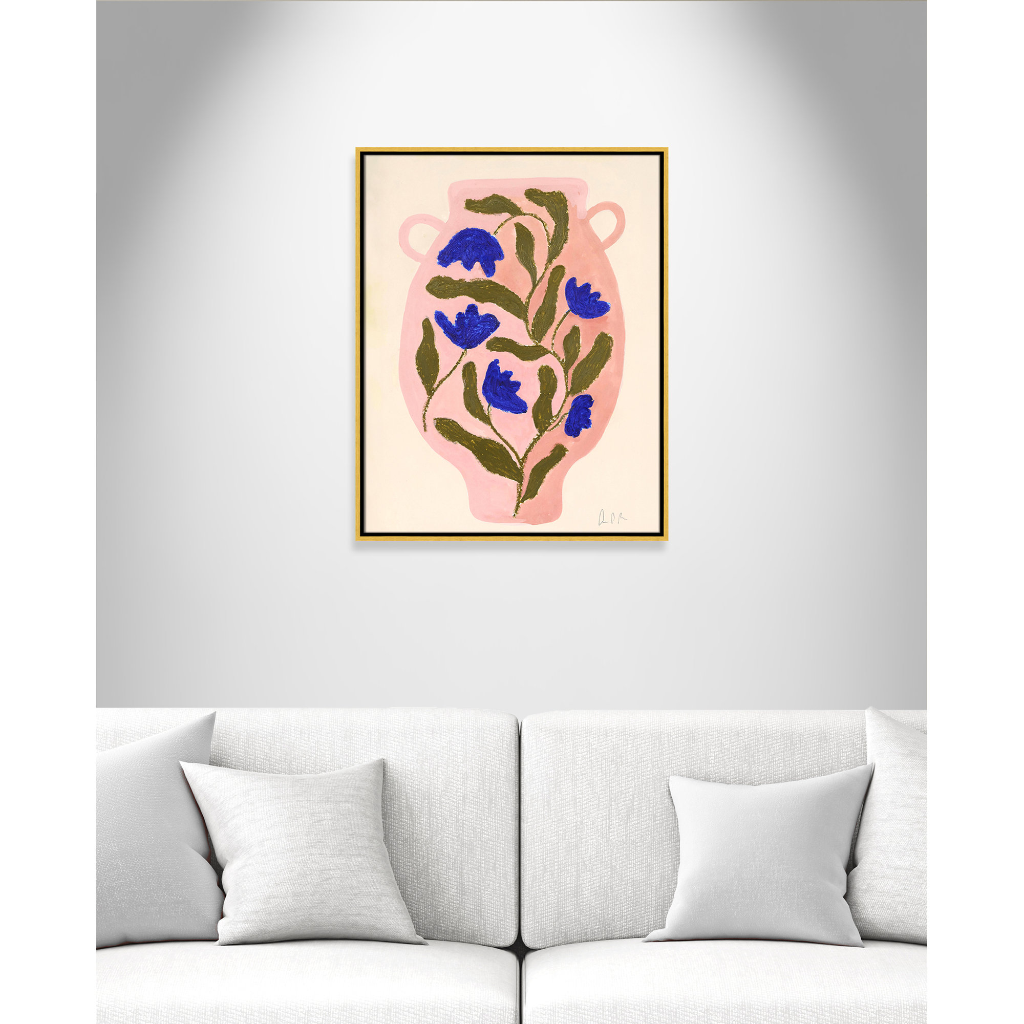 Vase No. 01 Print by Camilla Bergqvist, Gold, 29.5" H x 23.5" W