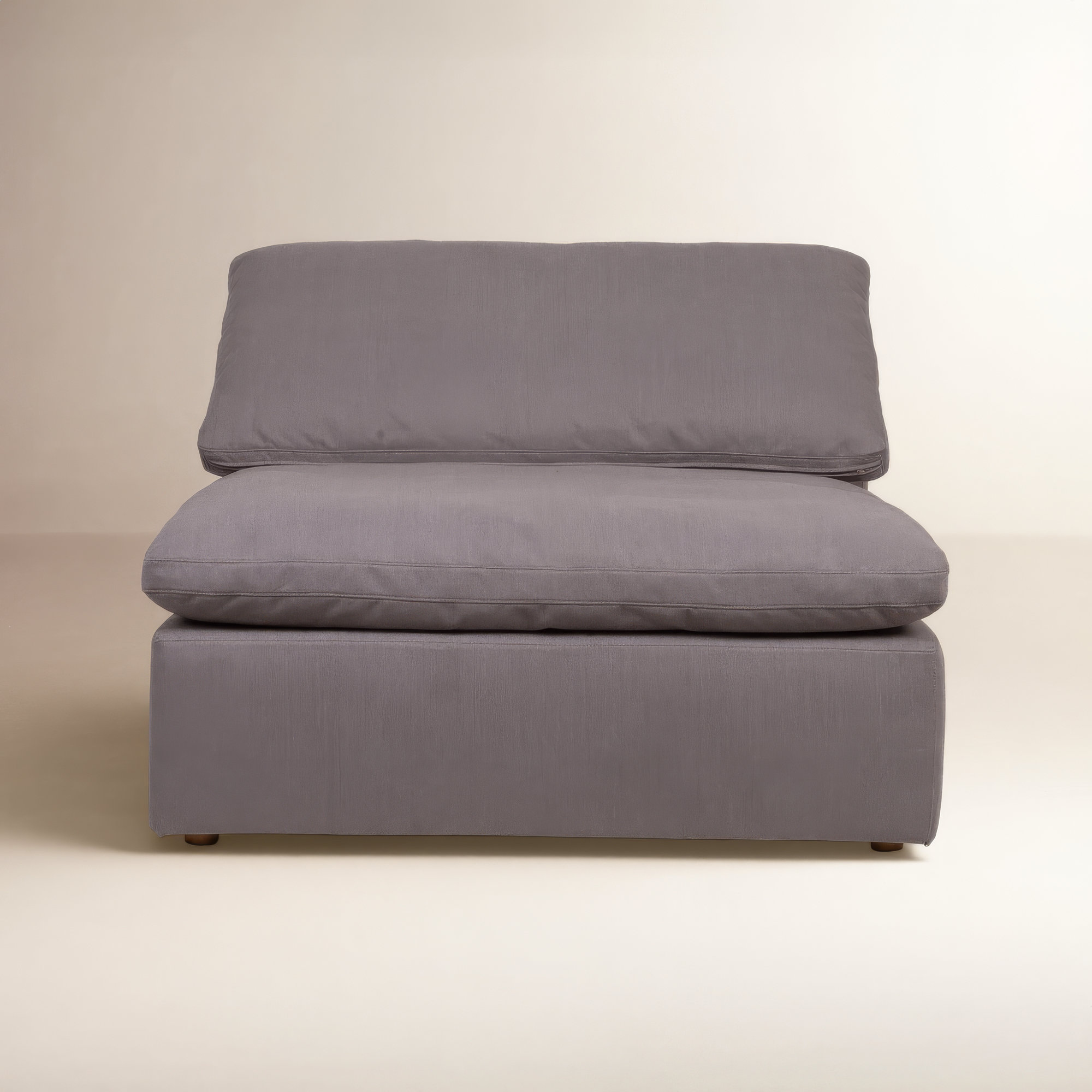 Tila Upholstered Slipper Chair, Light Gray