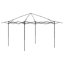vidaXL Gazebo 210D Oxford with Silver Coating Outdoor Garden Shelter Shade Sun