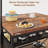 Kitchen Island with Storage and Power Outlets, 47-Inch Bakers Rack Prep Table with 3-Tier Shelves and 5 Hooks