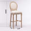 Tabourets de bar rembourrés en bois avec support ergonomique French Country