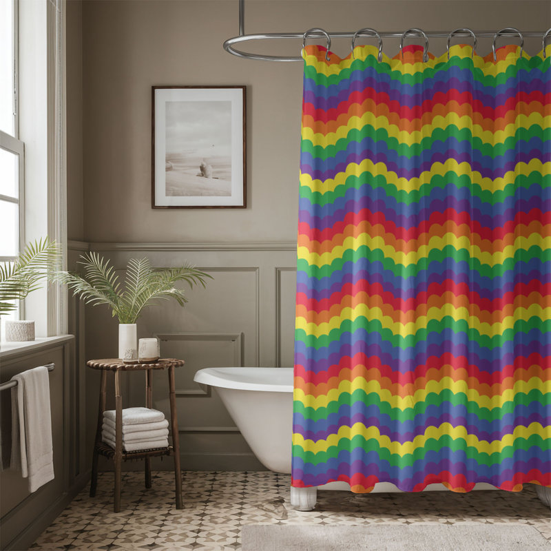 Arc Art - Rideau de douche Premium, H 74 po x l 71 po