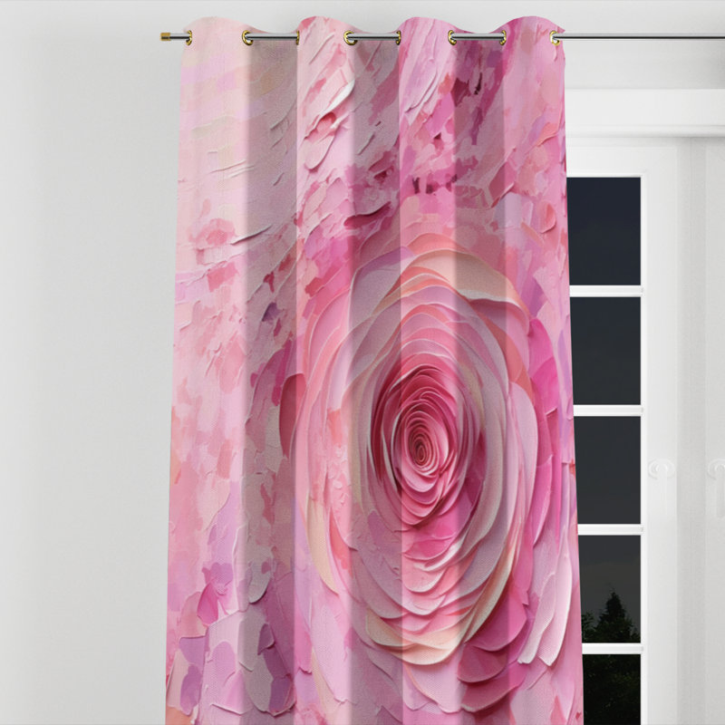 Andrillon - Modern Blackout Grommet Curtain - 1 Panel, 52" W x 63" L, Gold Grommets