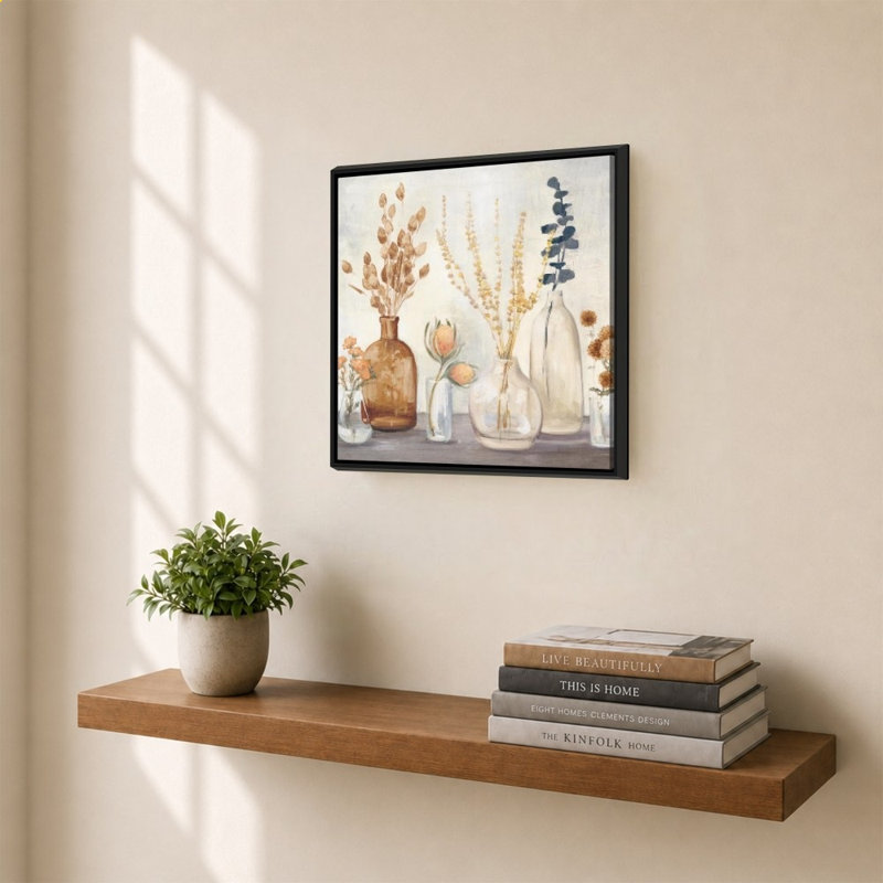 «Autumn Greenhouse I Amber» par Julia Purinton - Impression sur toile, Black