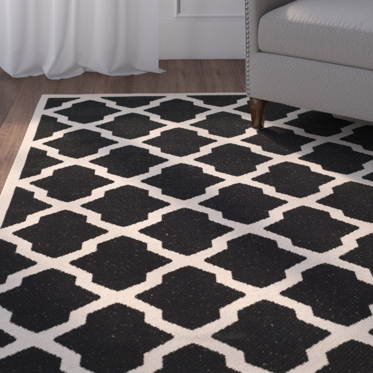 Arneshia Black Indoor/Outdoor Area Rug