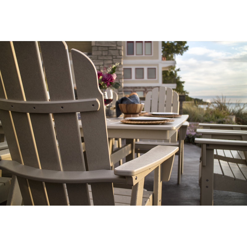 Chaise Adirondack POLYWOOD Vineyard Curveback, Gris ardoise