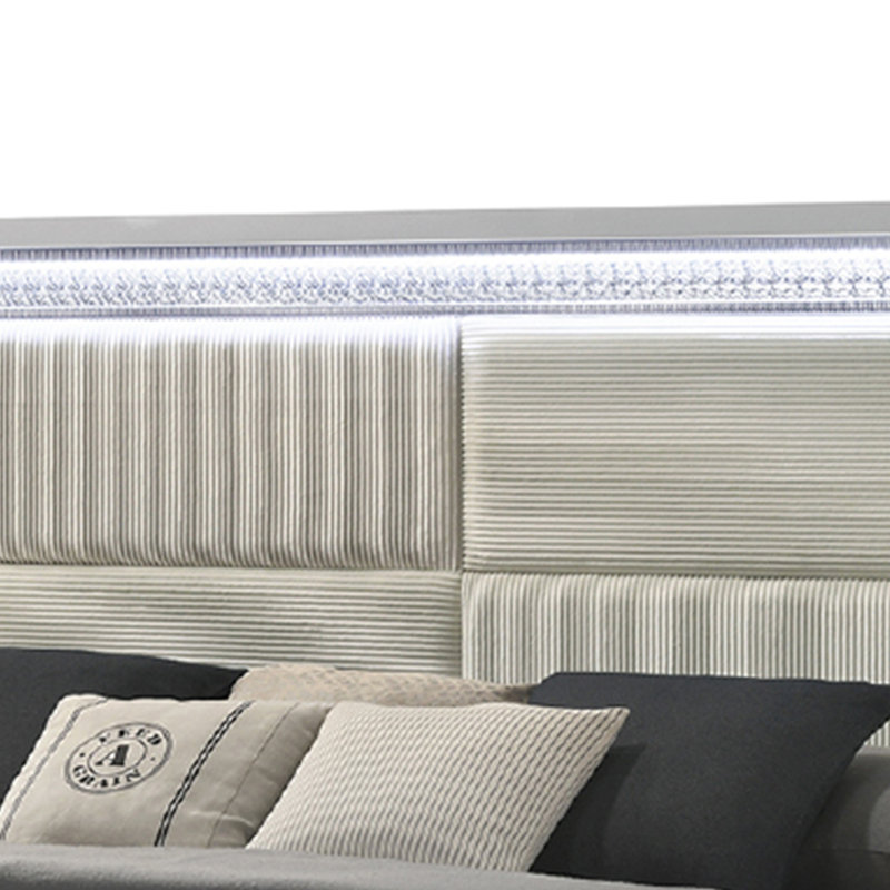 Jaleesha Queen 3PC White, Queen, 3 Pcs: Bed, 2 Nightstands