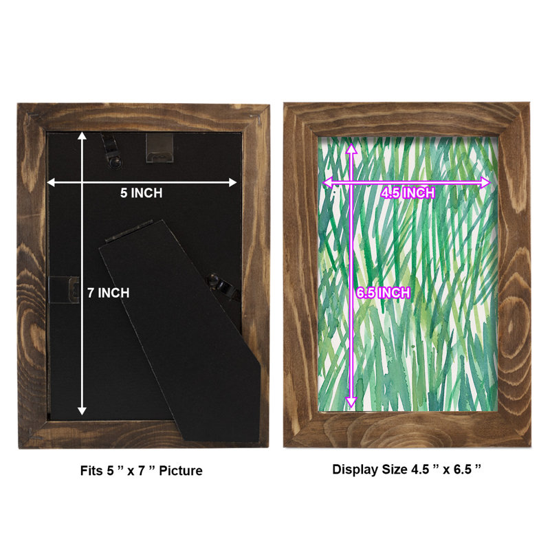 Just Grass I - imprimé, H 9 po x l 7 po x P 1 po, Papier, cadre noyer