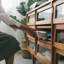 Buffet transparent avec rangement