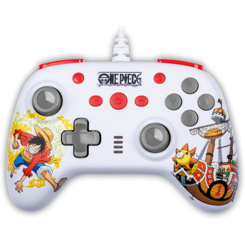 One Piece White Nintendo Switch Wired Controller