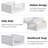 Stackable Plastic Storage Basket Closet Organizer Bin Foldable Clothes Organizer Storage Drawer Shelf Container For Living Room Bathroom Kitchen Office