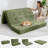 6-Inch Tri-Fold Mattress, Foldable Floor Sofa Bed with High-Density Support Foam & Tufted Design