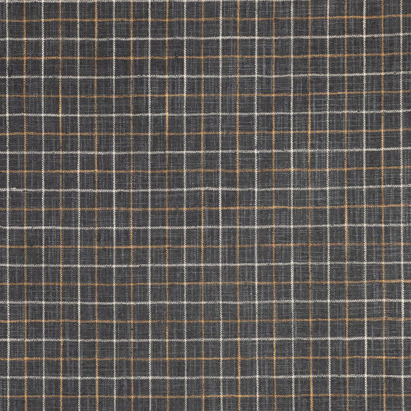Mercer Check Fabric, Charcoal