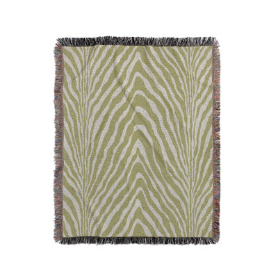 Zoe Animal Print Cotton Blend Blanket Throw