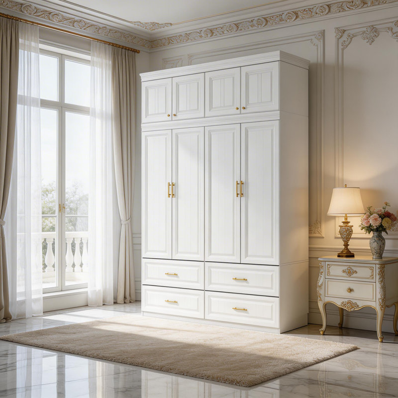 93.9 Inch H Armoire with Top Cabinet
