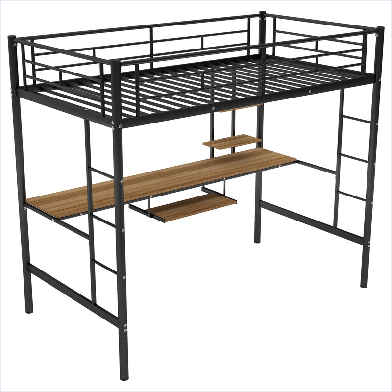 Lit mezzanine avec bureau et tablette, conception peu encombrante