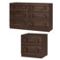 Zayas Bedroom 2-Piece Set, 47.2"W Mid-Century Modern 6-Drawer Dresser & 1-Drawer Nightstand