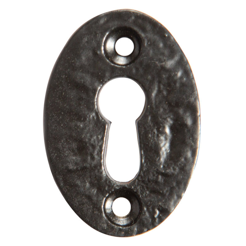 Hammer & Tongs - Oval Rim & Mortice Door Knob - W60mm - Black