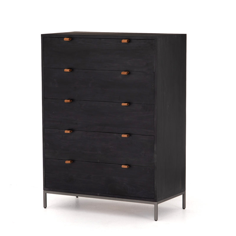 Commode 5 tiroirs Loki, Peuplier noir délavé