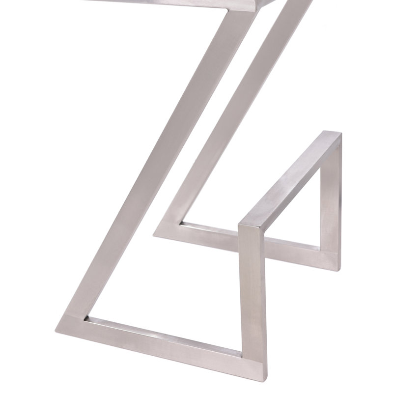 Tabouret Bova, Tabouret de bar (assise de 30 po de hauteur), Gris / noir