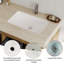 Meuble-lavabo mural moderne avec lavabo simple, lavabos flottants avec comptoir en pierre frittée Loubertha-731076358-731076378