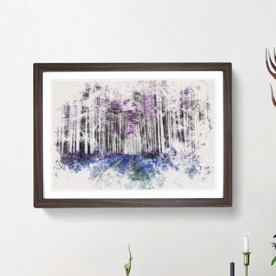 Path Through a Purple Forest - Picture Frame Painting Print