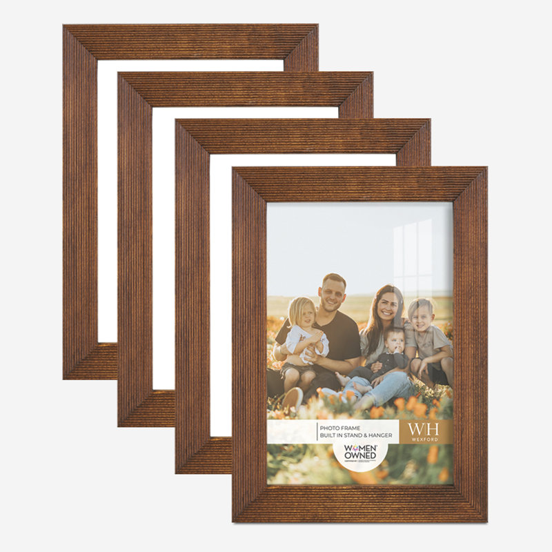 Cadre photo en bois mat, 5 po x 7 po, gris