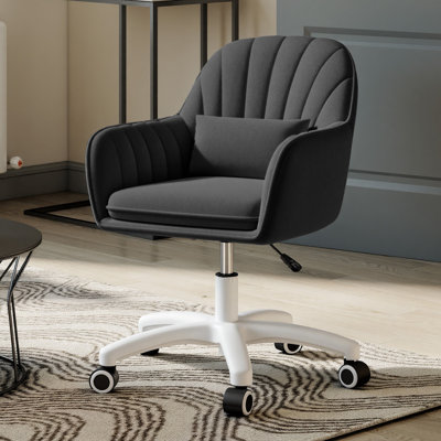 Modern Minimalist Swivel Office Chair with Velvet Padding pillow Vanity Swivel Chair Adjustable Height for Home Office, Study, Bedroom