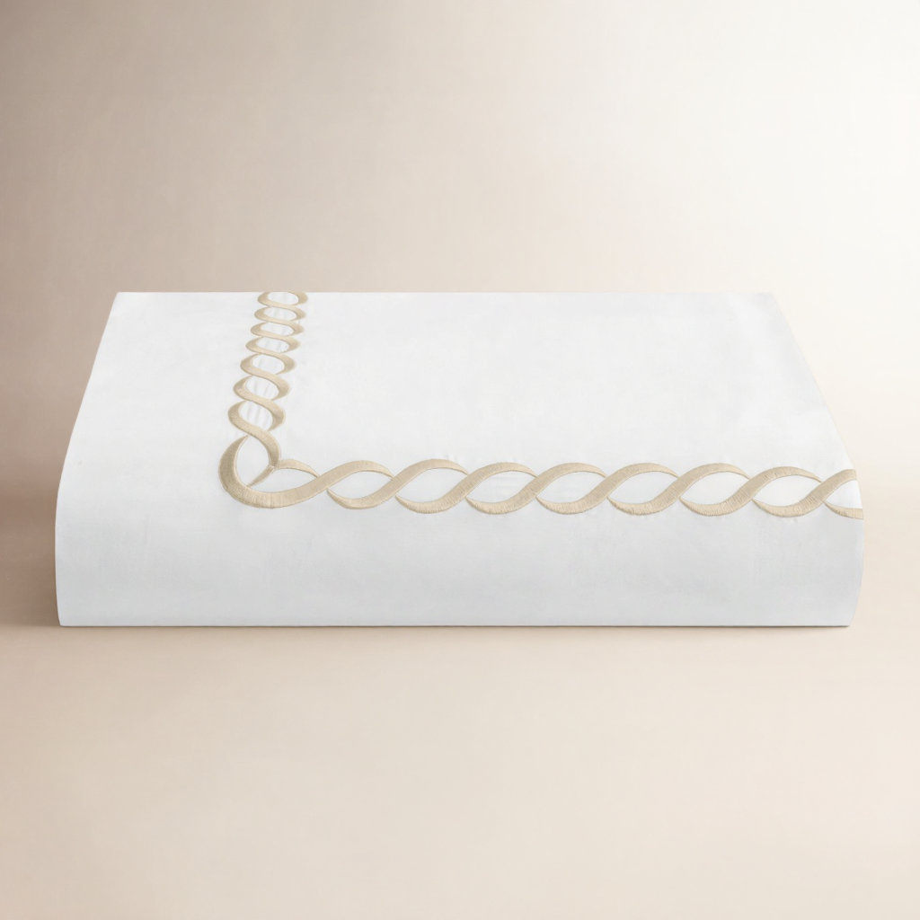 Lily Cotton Blend Percale Duvet Cover, King Duvet Cover, Taupe
