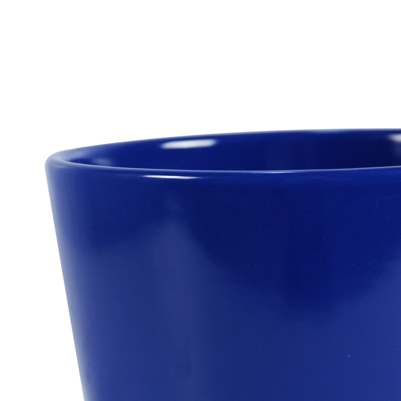 Pansy Ceramic Pot Planter, Cobalt
