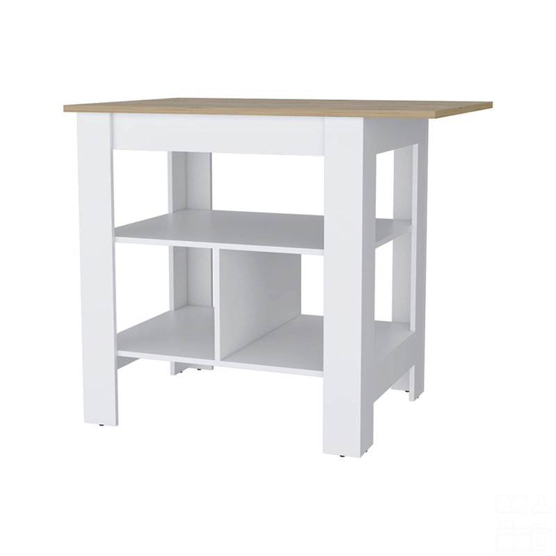 Îlot de cuisine à 3 tablettes