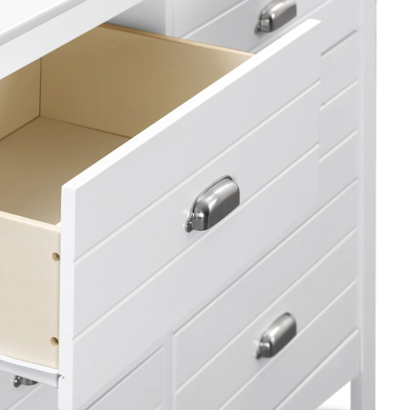 Commode double 6 tiroirs Nolan, Blanc
