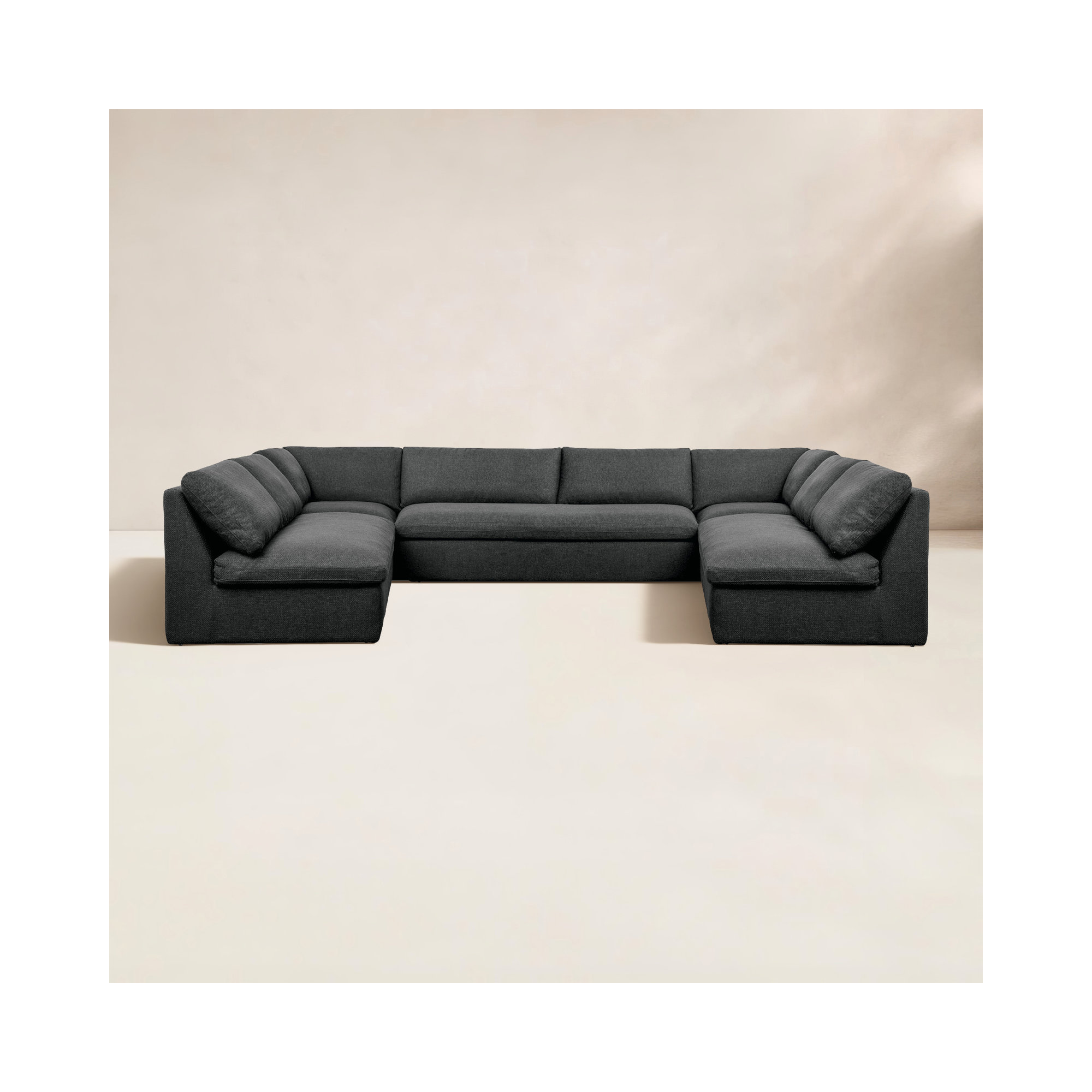 Wilkie Outdoor Modular 5 Piece, Speckled Charcoal