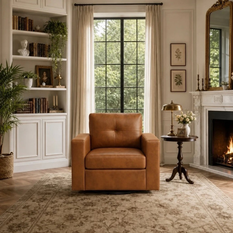 Fauteuil pivotant 36 po, Brown