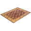 Tapis rouge / beige noué à la main de conception unique 7 pi 10 po x 10 pi 3 po Keenan