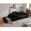Canapé modulaire Cloud avec méridienne en forme de L et poches latérales, conception modulaire moderne, assise profonde, canapé rembourré pour le salon / la chambre à coucher, aucun assemblage requis (tissu moelleux), orienté vers la gauche-966098201-966098207