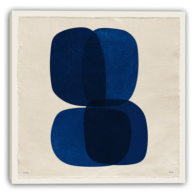Blue Geometry II Wrapped Canvas Wall Art