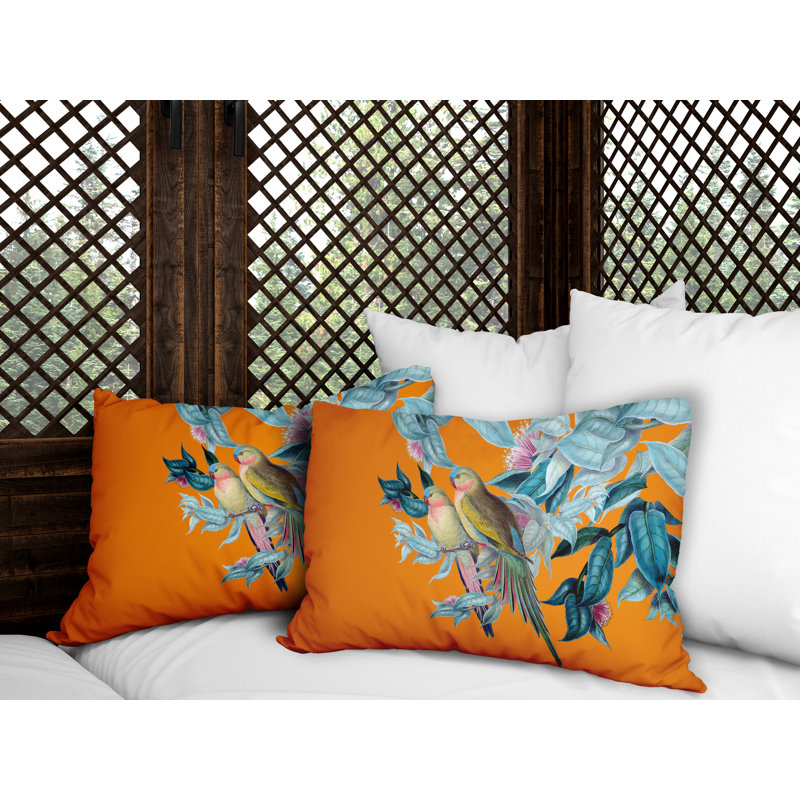  Lumbar Rectangular Indoor / Outdoor Pillow, Orange