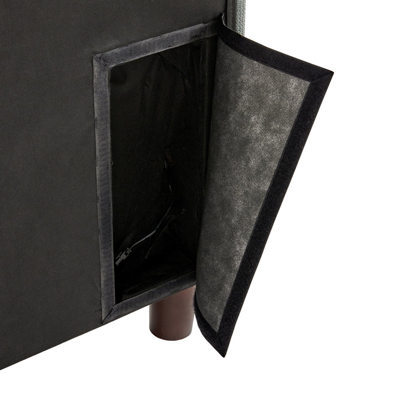 Lit plateforme tapissier Savannah, Grand, Bleu