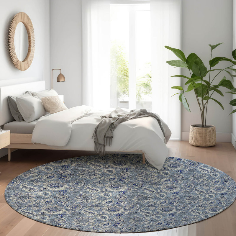 Tapis intérieur / extérieur Flitwick avec envers antidérapant, Rond 8 pi