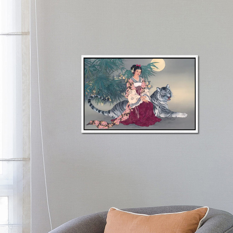Spiritual Journey - Painting on Canvas, 66.04 cm H x 45.72 cm W, White Framed