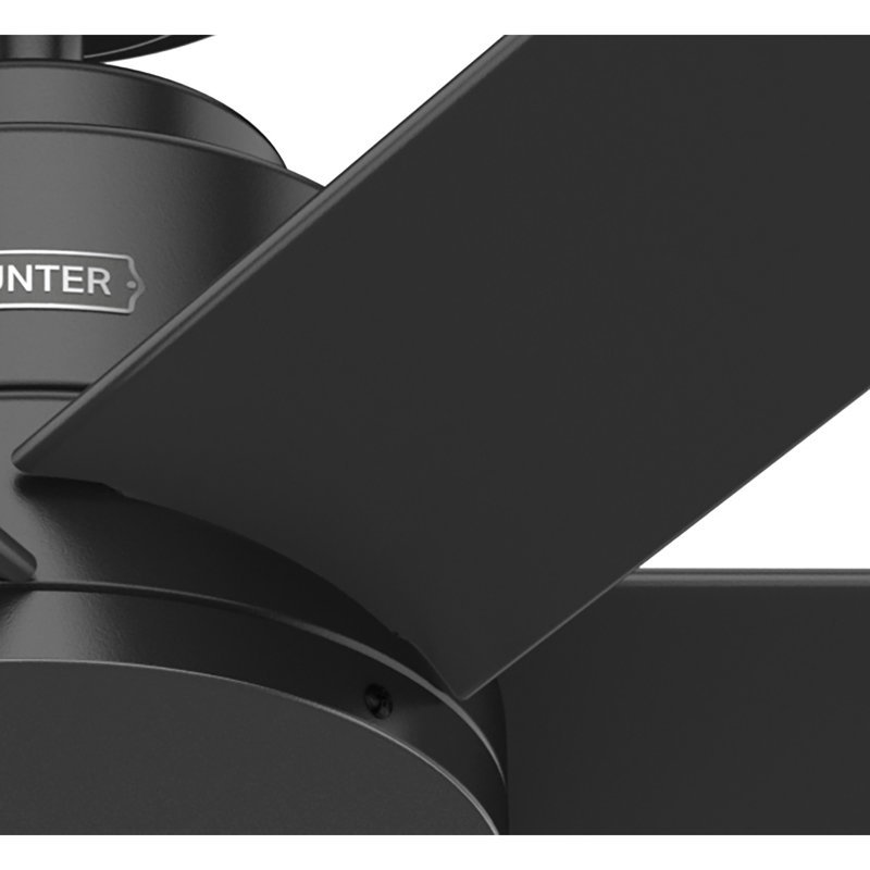 Kennicott Matte Black 52" Industrial 6-Blade Ceiling Fan