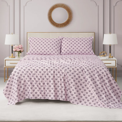 Juicy Couture Printed Microfiber Sheet Set
