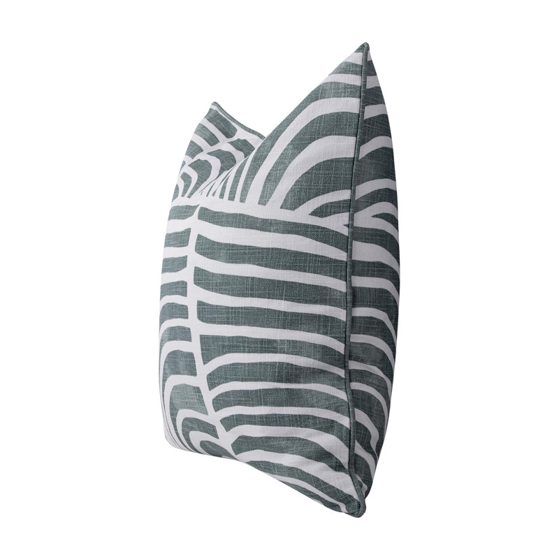 Coussin décoratif Madagascar, 20 po x 20 po, Bleu foncé